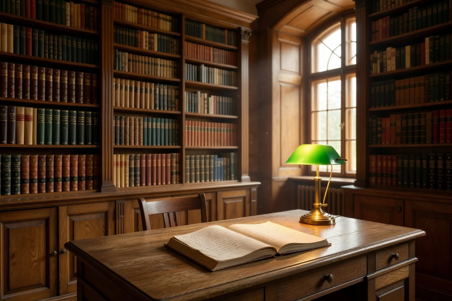 Bibliotheque universitaire avec ouvrages d’ethnologie slave, ambiance feutree