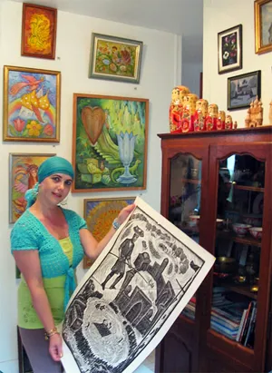 Roxanna Ahmetova, peintre d'Ouzbekistan en Normandie